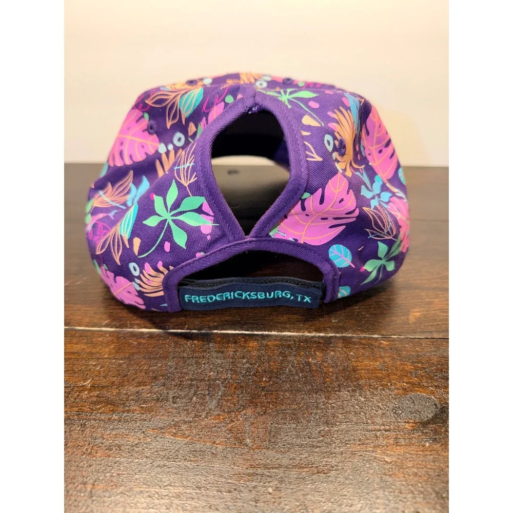FAT Ranch & Winery Tropical‎ Pink Purple Floral Print Baseball Cap